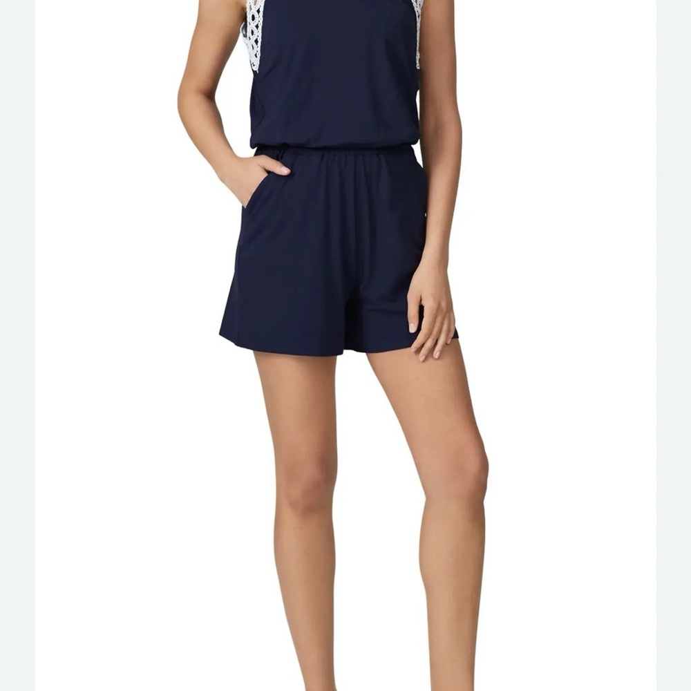 Lilly Pulitzer Blue Jumpsuit Sleeveless Scoop Neck